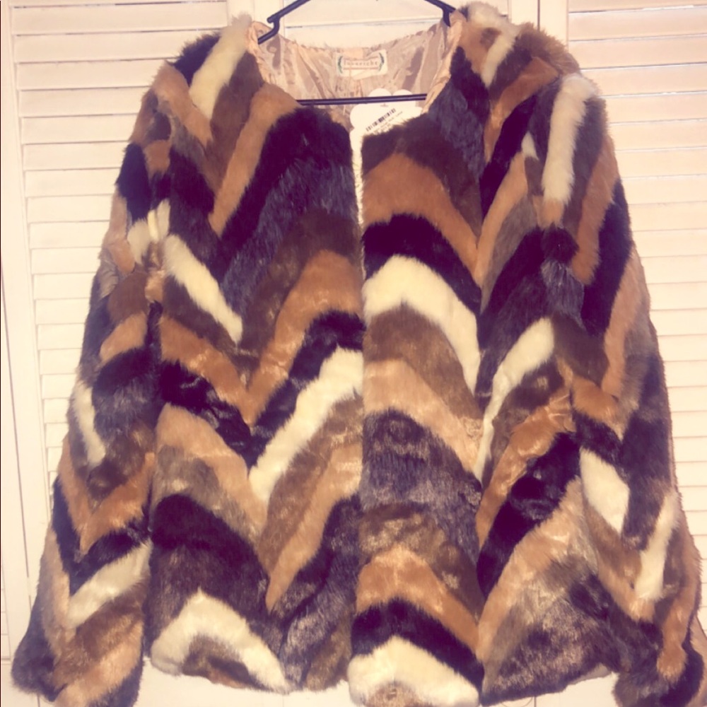 Large boutique faux fur jacket